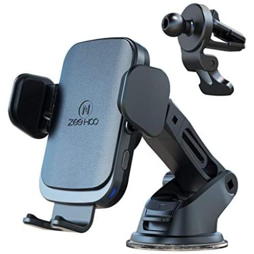 ZEEHOO Wireless Car Charger Mount with USB-C, 10W 7.5W Auto-Clamp Fast Wireless Charger Air Vent Phone Holder Compatible iPhone 11,11 Pro,11 Pro Max,XS Max,XS,XR,X, Galaxy S10 S9 S8,Note 10