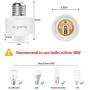 Smart WiFi Bulb Socket E27 Light Bulb Base Adapter, Wireless Remote Voice Control Lamp Holder with Timer, Smart Home Mini Socket Compatible with Alexa, Only Support 2.4 GHz, 3PCS