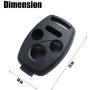 Replacement Keyless Entry Key Fob Case Fits Honda 2003-2012 Accord / 2006-2013 Civic EX / 2009-2015 Pilot /2005-2006 CR-V Shell Remote Control Key Combo 4 Buttons Replacement Car Key Shell Casing