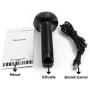 USB Barcode Scanner Wired Handheld Laser Bar Code Reader Scanner Black