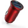 Car Charger, Anker Mini 24W 4.8A Metal Dual USB Car Charger, PowerDrive 2 Alloy Flush Fit Car Adapter with Blue LED, for iPhone 11/XR/Xs/Max/X/8/7/Plus, iPad Pro/Air 2/Mini, Galaxy, LG, HTC and More