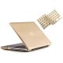 RUBAN Case Compatible with MacBook Pro 13 inch 2012 2011 2010 2009 Release A1278, Plastic Hard Case Shell and Keyboard Cover for Older Version MacBook Pro 13 Inch with CD-ROM - Gold