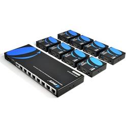 OREI 1x8 HDMI Extender Splitter Over Single Cable CAT6/7 1080P With IR Remote EDID Management - Up to 132 Ft - Loop Out - Low Latency