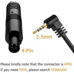 4 Pin Dash Cam Cable,33 Ft 2.5mm Male to 4 Pin Backup Camera Cord,Dash Cam Rear View Camera Ultra Long Cable with Reverse Trigger Wire Fit for Pick-up Trucks,Trailer,RV,SUV,Bus,Farm Machine,etc.