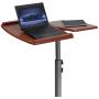 Flash Furniture Angle and Height Adjustable Mobile Laptop Computer Table with Cherry Top