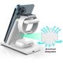 HATALKIN 3 in 1 Wireless Charging Station Compatible with Apple Products Multiple Devices Apple Watch SE 6 5 4 3 2/ iPhone 12/11/ Pro Max/X/XS/XRSE/8 Plus AirPods Pro/2 QI Fast Wireless Charger Stand