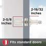 Tustin Keyed Entry Lever with Microban Antimicrobial Protection featuring SmartKey Security in Satin Nickel