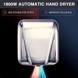 VALENS Stainless Steel Automatic High-Speed Hand Dryer, Heavy-Duty Wall Mounted Electric Hand Dryer 1800w for Commercial and Household Restrooms