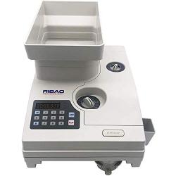 Ribao HCS-3300 High Speed Coin Counter, Heavy Duty Bank Grade Coin Sorter with Large Hopper, Two-Year Warranty