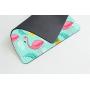 Pink Flamingo Mouse Pad, Pineapples and Exotic Leaves Mousepad