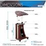 Techni Mobili Sit-to-Stand Mobile Medical Laptop Computer Cart, Chocolate