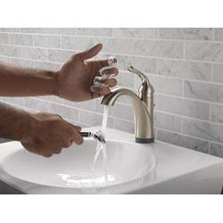 Delta Faucet Lahara Single Hole Bathroom Faucet Brushed Nickel, Touchless Bathroom Faucet, Diamond Seal Technology, Drain Assembly, Stainless 538T-SS-DST, 5.50 x 2.44 x 5.50 inches
