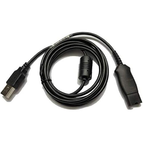 Call Center Headset Office Telephone Quick Disconnect Cord to USB Adapter Compatible with PLT QD HW251/261/510/520 to Any Laptop Computer
