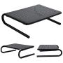 YYOKB Monitor Stand Riser with Vented Holes for Laptop, Computer, iMac, PC, Printer, Ergonomic Desk Organizer (Black)