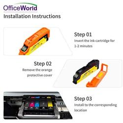 OfficeWorld Remanufactured Ink Cartridge Replacement for Epson 273 XL 273XL Used for Expression XP-520 XP-820 XP-620 XP-610 XP-800 XP-810 Printer, 5-Pack （Black, Photo Black, Cyan, Magenta, Yellow）