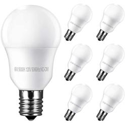 E17 Led Bulb, A15 Ceiling Fan Light Bulbs, 6W(60 Watt Equivalent), Daylight White 5000K Intermediate Base, 600 Lumens, Not Dimmable, 6 Pack