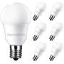 E17 Led Bulb, A15 Ceiling Fan Light Bulbs, 6W(60 Watt Equivalent), Daylight White 5000K Intermediate Base, 600 Lumens, Not Dimmable, 6 Pack