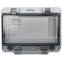 Fielect Electronic Junction Box Switching Power Supply Junction Box Distribution Box Waterproof ABS Plastic Project Box Transparent Lid Gray 127 x 98 x 50.8mm / 5'' x 3.86'' x 2''