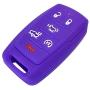 2Pcs 6-Button Coolbestda Silicone Key Fob Case Compatible with 2021 2020 2019 Dodge Ram 1500 Laramie Longhorn Remote Cover Keyless Entry Sleeve Pouch