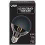 Feit Electric G2540/BLK/827/FIL/4 4.5W 40W Equivalent Dimmable 350 Lumen E26 Base Half Black Decorative LED G25 Globe Light Bulb, 4.3