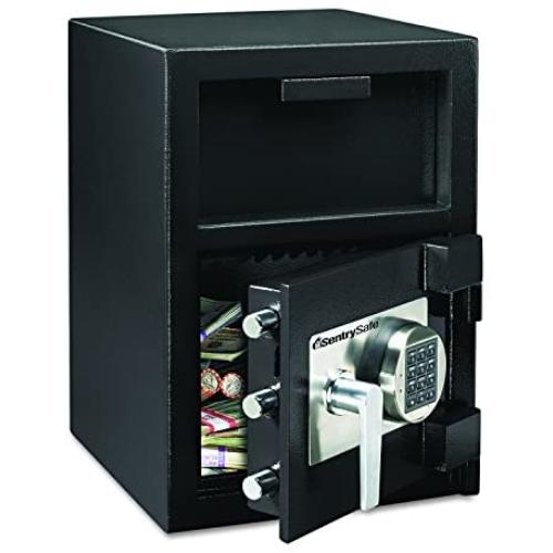 Sentry Safe DH109E Depository Safe, 1.09 ft3, 14w x 15-3/5d x 24h, Black (SENDH109E)