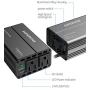 SUPERONE 300W Car Power Inverter DC 12V to 110V AC Converter with 4.8A Dual USB Car Adapter (2021 Latest, Black)
