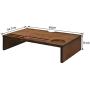 16 inch Computer Monitor Riser Stand - Desk Storage Organizer for Home and Office Computer Desk Laptop Cellphone Printer Stand Desktop Container (Brown)