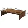 16 inch Computer Monitor Riser Stand - Desk Storage Organizer for Home and Office Computer Desk Laptop Cellphone Printer Stand Desktop Container (Brown)