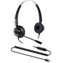 Additional 2 pcs Ear Pads + Adjustable Volume + Mute Switch+Binaural Headset RJ9 Headset with Noise Canceling Microphone ONLY for Cisco 7942 7971 7960 89XX etc Office IP Phones