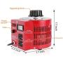 Beleeb 20Amp Variable Transformer Auto AC Voltage Regulator Power Supply, 2000VA Max, 0~130 Volt Output