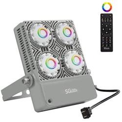 SGLEDS 70W Holiday Outdoor RGB Color Changing Flood Light, IP66 Waterproof Outdoor Landscape Floodlight for Yard, Garden, Playground, Party