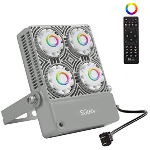 SGLEDS 70W Holiday Outdoor RGB Color Changing Flood Light, IP66 Waterproof Outdoor Landscape Floodlight for Yard, Garden, Playground, Party