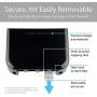 TotalMount Hole-Free Remote Holders - Eliminate Need to Drill Holes in Your Wall (for 2 or 3 Remotes - Black - Quantity 2)
