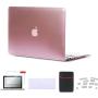 Se7enline MacBook Pro 13 Case and Cover Bundle Accessories Cases compatible with MacBook 13 inch A1278 Soft Sleeve Bag, Rubberized Keyboard Cover Skin, Clear LCD Screen Protector, Dust Plug, Rose Gold