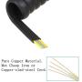 Telephone Cord Detangler,AIMIJIA Black Coiled Telephone Handset Cord 6 Ft Uncoiled(1.1 Ft Coiled) and (Handset Cord+Detangler)