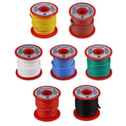 BNTECHGO 14 Gauge Silicone Wire Kit 7 Color Each 25 ft Flexible 14 AWG Stranded Tinned Copper Wire