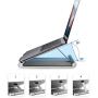 llano Laptop Stand, Aluminum Built Adjustable/Folding Storage Stand for Laptop (10-15.6 inch) for All Laptop, Silver Color