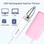 3 in 1 Eyebrow Trimmer Eyebrow Razor Portable Precision Eyebrow Hair Remover USB Rechargeable Cordless Painless Electric Facial Eyebrow Hair Remover for Women and Men.