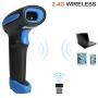 LENVII 2.4G Wireless Bar Code Scanner CW200 2D Barcode Scanner CCD Imager Handheld QR Code and Bar Code Reader,it scans 1D barcode/2D Code on PC and Phone Screen