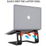 Nulaxy Laptop Stand, Ergonomic Aluminum Laptop Mount Computer Stand, Detachable Laptop Riser Notebook Holder Stand Compatible with MacBook Air Pro, Dell XPS, Lenovo More 10-15.6'' Laptops - Black