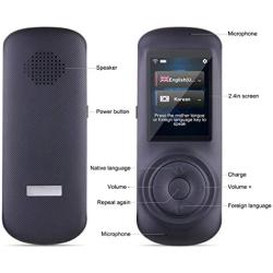 Birgus Voice Translator Device Smart Language Interpreters Device with 2.4inch Capacitive Touch Screen Support Multi- Languages Freely Translation Machine Business Shopping Interpreter