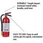 Kidde 466425 Multi-Purpose Fire Control Fire Extinguisher, UL rated 3-A, 40-B:C, Easy to Read Gauge, Easy to Pull Safety Pin
