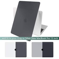 Batianda for MacBook Pro 13 Case 2020 M1 A2338 A2289 A2251 Model, Plastic Hard Shell Case with Keyboard Cover & Screen Protector for Newest Mac Pro13 inch Touch Bar, Matte Black