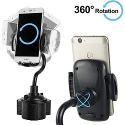 Cup Phone Holder for car Universal Adjustable Gooseneck Portable Cup Holder Car Mount for iPhone X / 8/8+ / 7/7 Plus / 6/6+, Samsung (Style2)