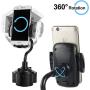 Cup Phone Holder for car Universal Adjustable Gooseneck Portable Cup Holder Car Mount for iPhone X / 8/8+ / 7/7 Plus / 6/6+, Samsung (Style2)