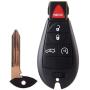 ROADFAR Pack of 1 Uncut Car Key Fob Keyless Entry Remote 5 Buttons fit for Jeep Grand Cherokee for Dodge Challenger Charger Durango 2008-2015 56046639AC