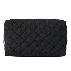 MHDGG Makeup Bag for Women,Travel Cosmetic Bag Toiletry Bag Organizer Pouch Purse Large Cosmetic Cases,Black