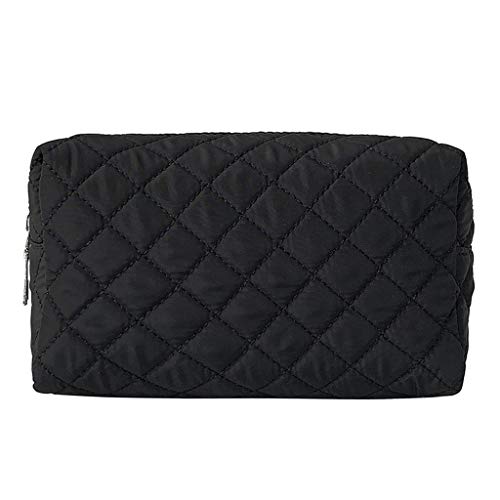 MHDGG Makeup Bag for Women,Travel Cosmetic Bag Toiletry Bag Organizer Pouch Purse Large Cosmetic Cases,Black