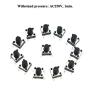 Auleswet 6x6x7mm Tactile Tact Push Button Switches Clicky 80 Pcs 4 Pin Dip Micro Panel PCB Momentary for Testing Breadboards Prototyping Easy to Solder in Springy Legs