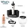 Luxe Makeup Brush Cleaner - 5oz Makeup Cleaning Solution Included |USB Charging Station| 3 Adjustable Speeds| Instantly Wash and Dry Your Makeup Brushes